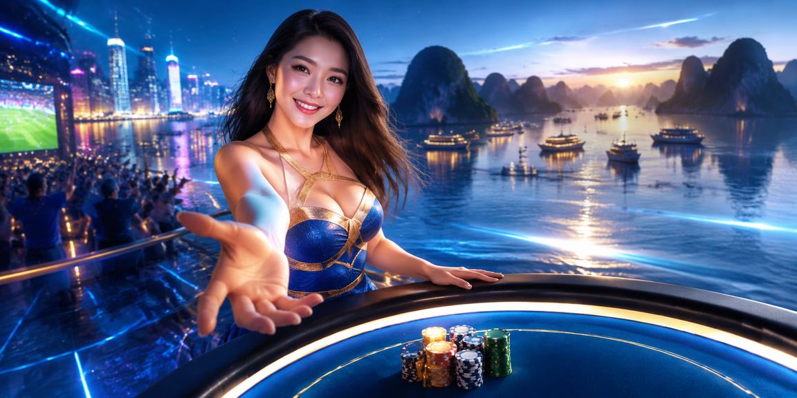 Vịnh Hạ Long trong ánh neon gợi ý nhóm baccarat và live casino trên f02
