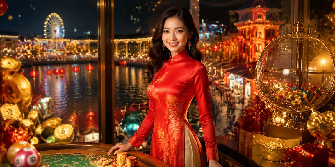 Không gian Phú Quốc với chủ đề xổ số và áo dài trong trải nghiệm giải trí Việt